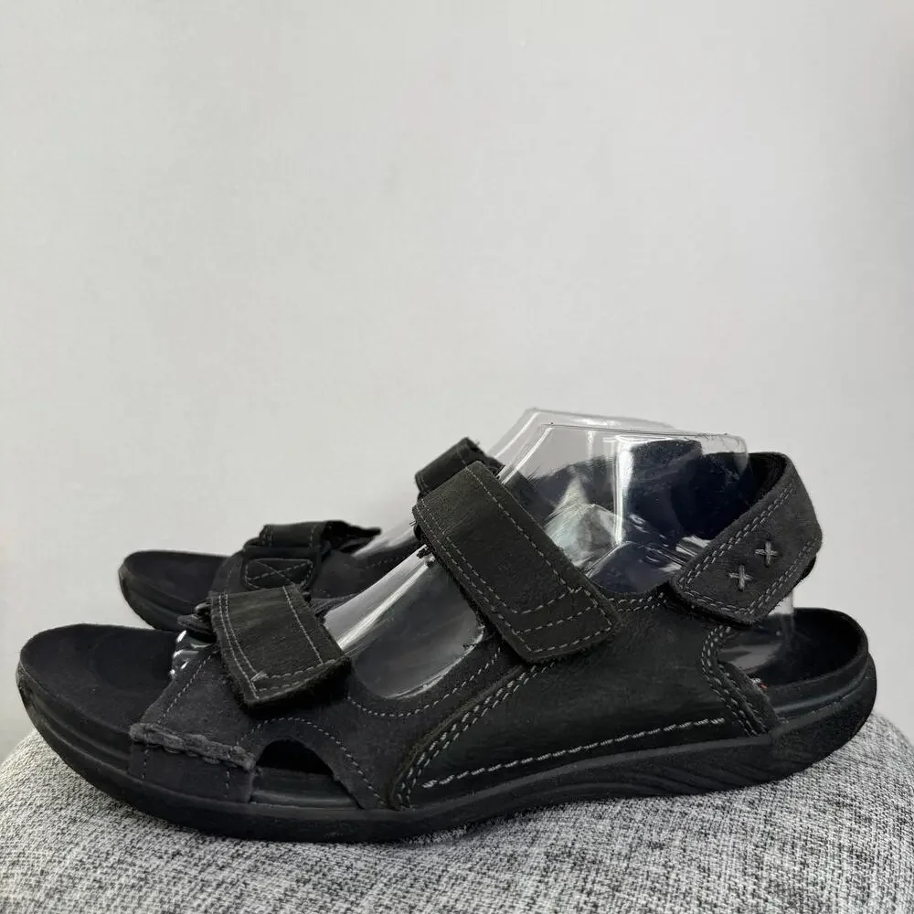 Merrell Black Leather Performance Sport Hiking Sandals Men’s Size 10